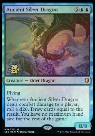 Ancient Silver Dragon [Commander Legends: Battle for Baldur's Gate Prerelease Promos] | Tabernacle Games