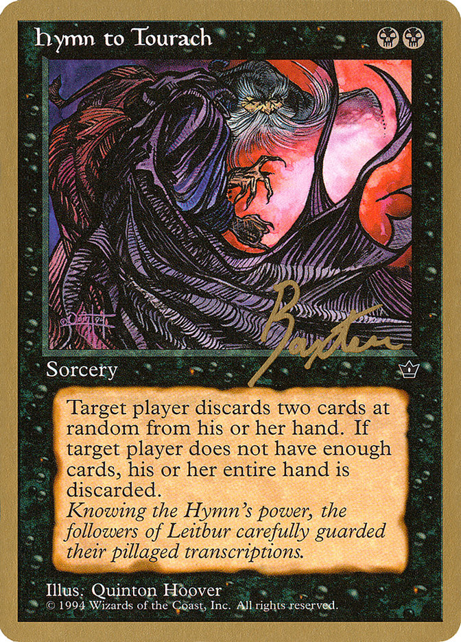 Hymn to Tourach (Cloak) (George Baxter) [Pro Tour Collector Set] | Tabernacle Games