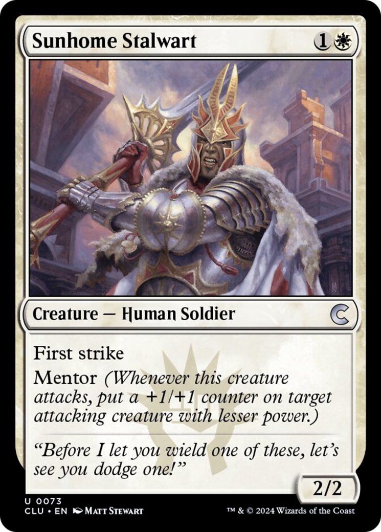 Sunhome Stalwart [Ravnica: Clue Edition] | Tabernacle Games