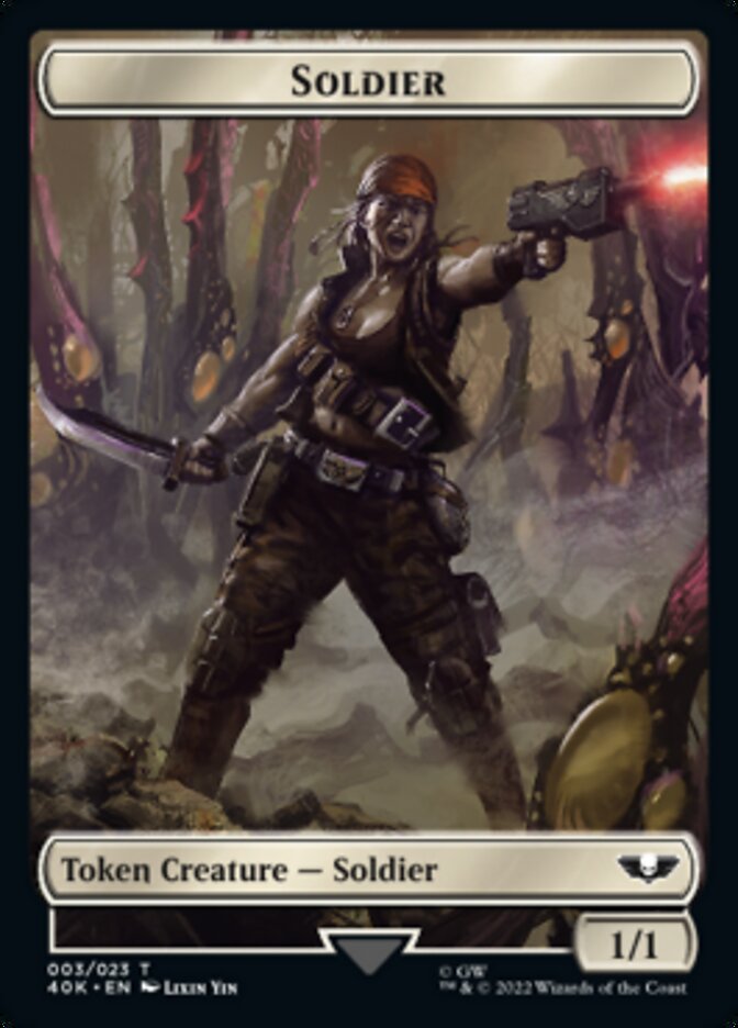 Soldier (003) // Ultramarines Honour Guard Double-sided Token [Universes Beyond: Warhammer 40,000 Tokens] | Tabernacle Games