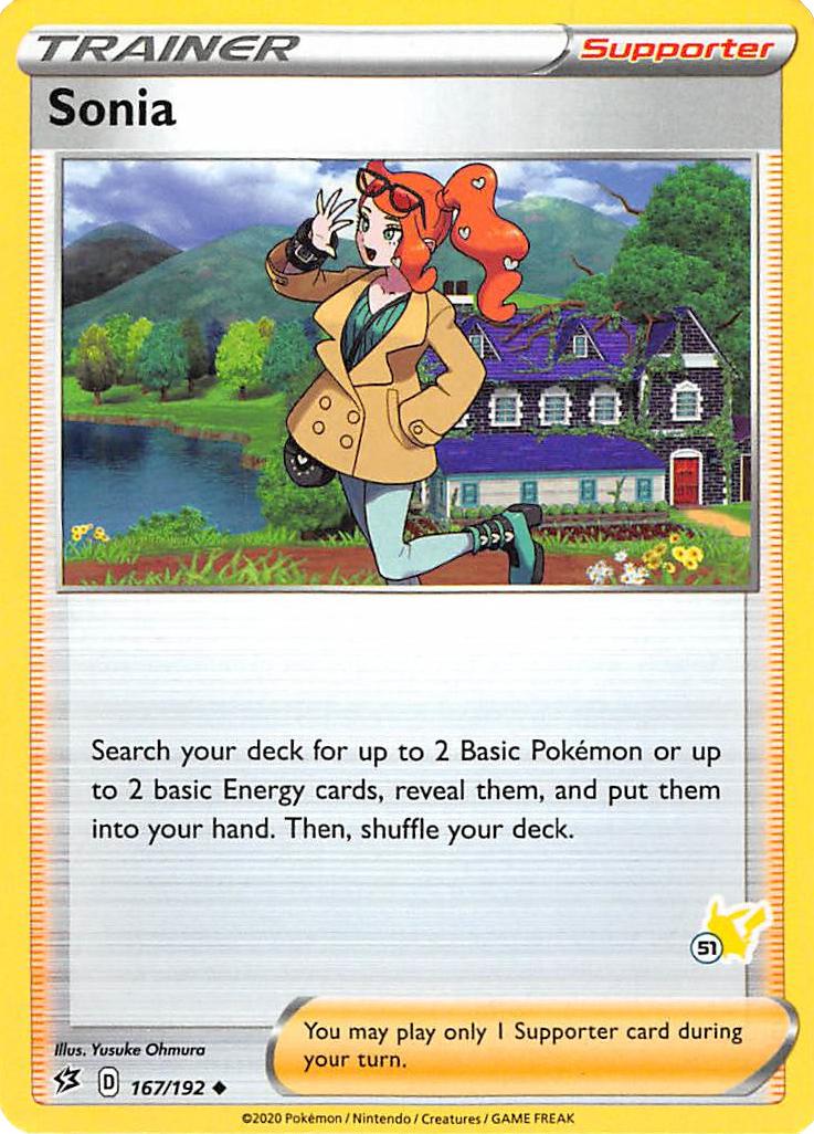 Sonia (167/192) (Pikachu Stamp #51) [Battle Academy 2022] | Tabernacle Games