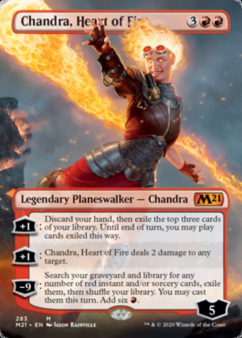 Chandra, Heart of Fire (Borderless) [Core Set 2021] | Tabernacle Games