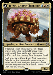 Tetzin, Gnome Champion // The Golden-Gear Colossus [The Lost Caverns of Ixalan Commander] | Tabernacle Games