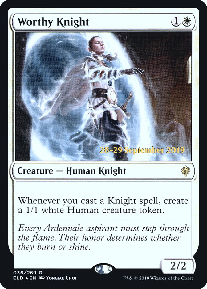 Worthy Knight  [Throne of Eldraine Prerelease Promos] | Tabernacle Games