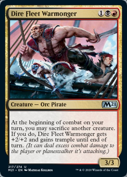 Dire Fleet Warmonger [Core Set 2021] | Tabernacle Games