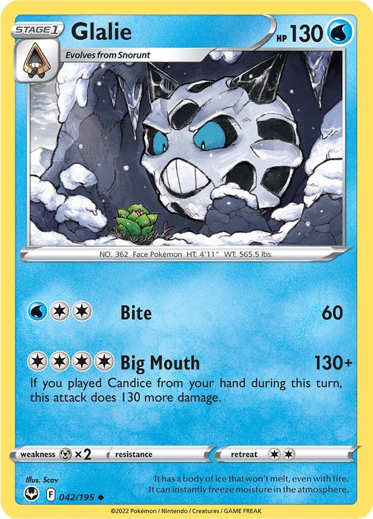 Glalie (042/195) [Sword & Shield: Silver Tempest] | Tabernacle Games