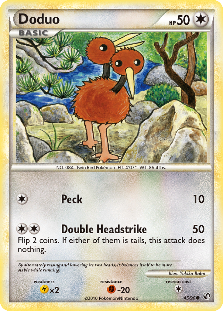 Doduo (45/90) [HeartGold & SoulSilver: Undaunted] | Tabernacle Games