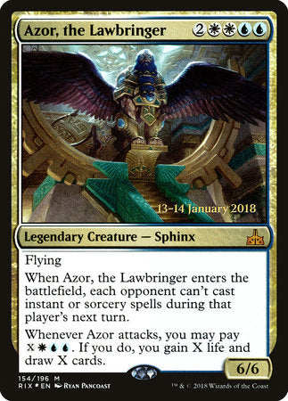 Azor, the Lawbringer [Rivals of Ixalan Promos] | Tabernacle Games