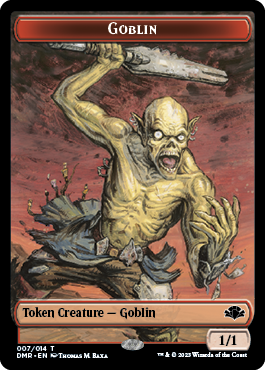 Goblin // Squirrel Double-Sided Token [Dominaria Remastered Tokens] | Tabernacle Games