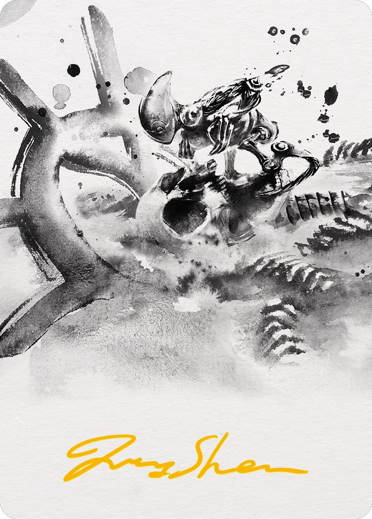 Myr Convert Art Card (Gold-Stamped Signature) [Phyrexia: All Will Be One Art Series] | Tabernacle Games