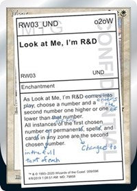 Look at Me, I'm R&D [Unsanctioned] | Tabernacle Games