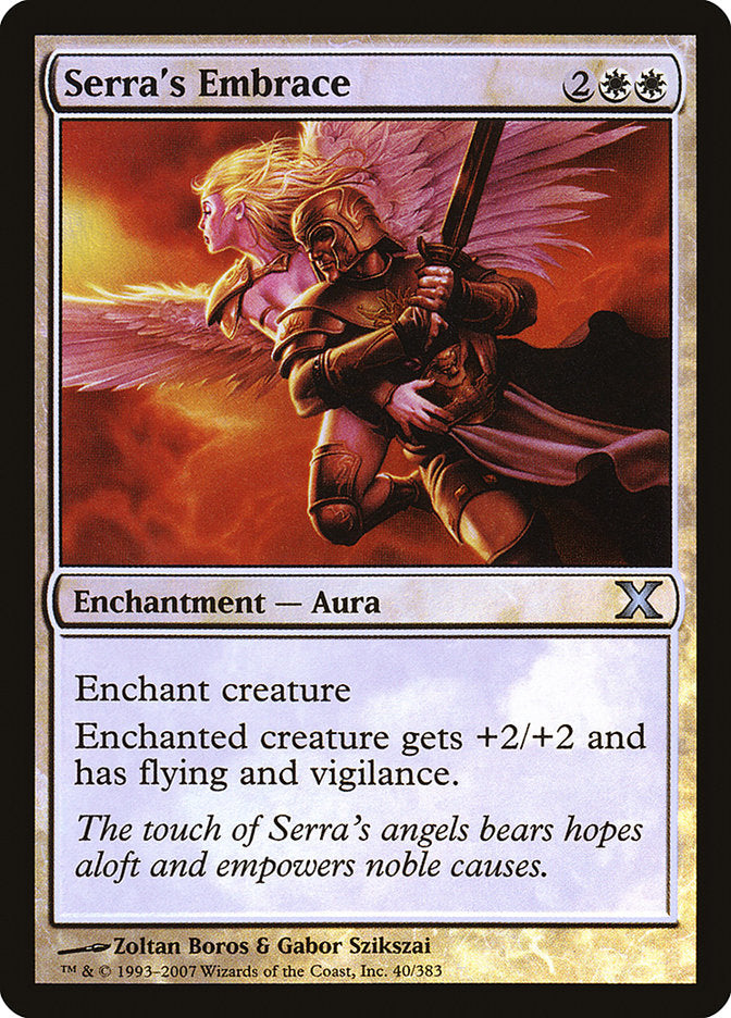 Serra's Embrace (Premium Foil) [Tenth Edition] | Tabernacle Games