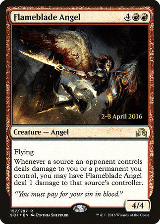 Flameblade Angel [Shadows over Innistrad Promos] | Tabernacle Games