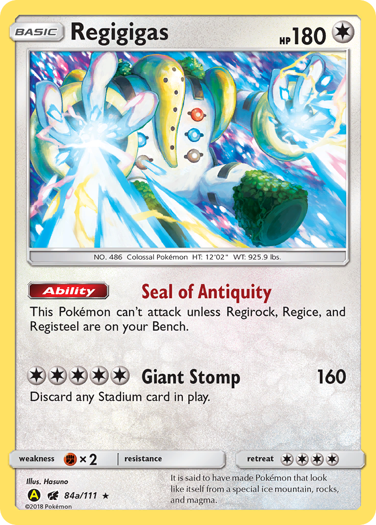 Regigigas (84a/111) (Alternate Art Promo) [Sun & Moon: Crimson Invasion] | Tabernacle Games