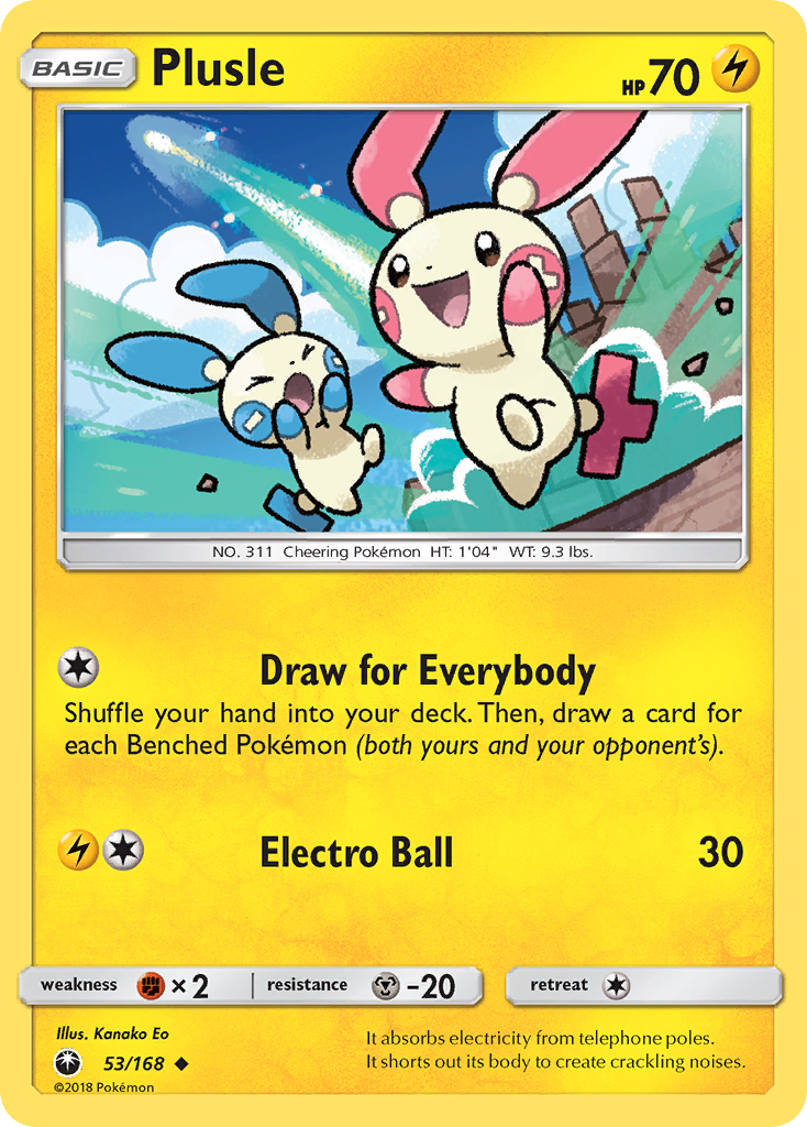 Plusle (53/168) [Sun & Moon: Celestial Storm] | Tabernacle Games