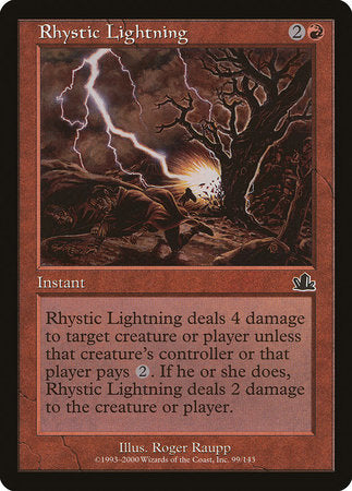 Rhystic Lightning [Prophecy] | Tabernacle Games