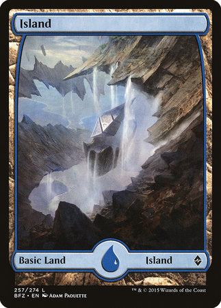 Island (257) - Full Art [Battle for Zendikar] | Tabernacle Games