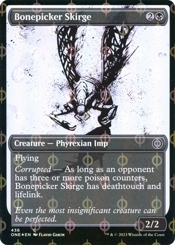 Bonepicker Skirge (Showcase Ichor Step-and-Compleat Foil) [Phyrexia: All Will Be One] | Tabernacle Games