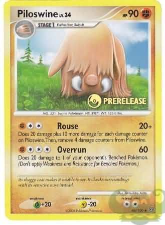 Piloswine (46/100) (Prerelease Promo) [Nintendo: Black Star Promos] | Tabernacle Games