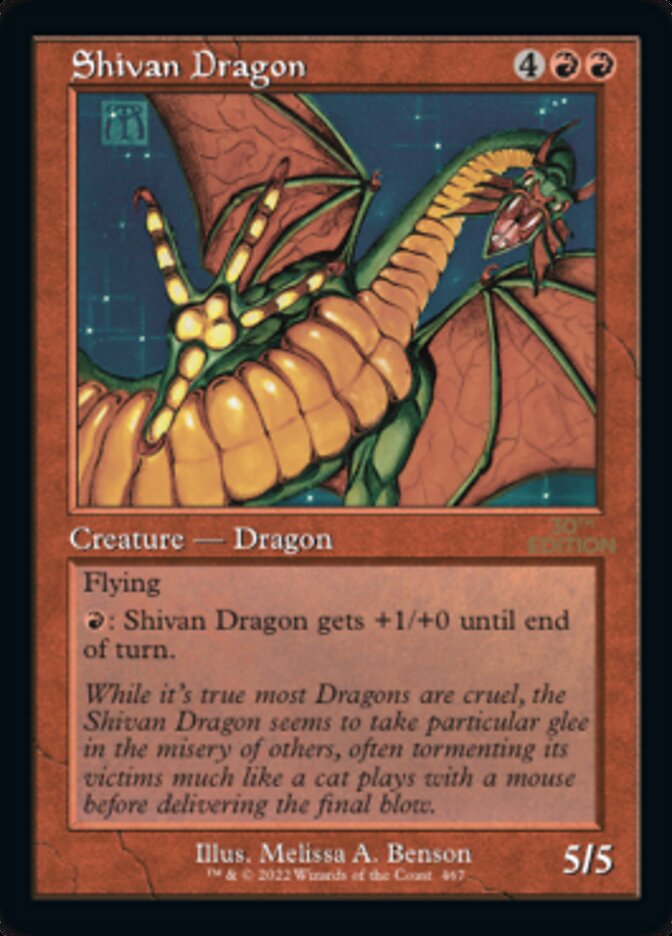 Shivan Dragon (Retro) [30th Anniversary Edition] | Tabernacle Games