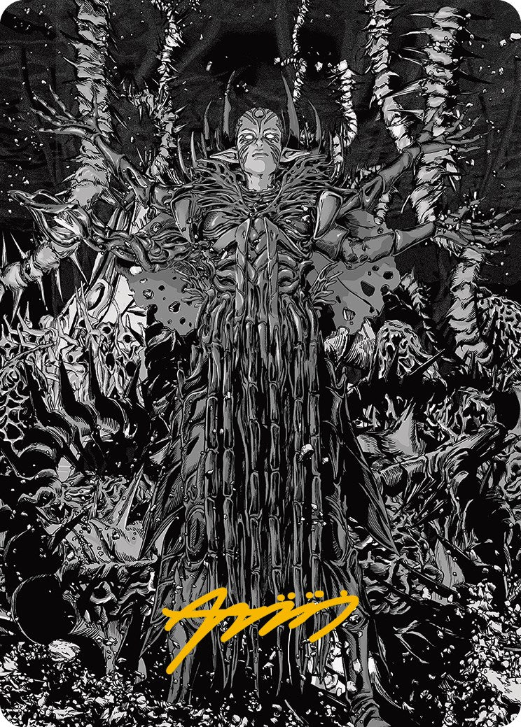 Nissa, Ascended Animist Art Card (Gold-Stamped Signature) [Phyrexia: All Will Be One Art Series] | Tabernacle Games