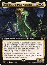 Obuun, Mul Daya Ancestor (Extended Art) [Zendikar Rising Commander] | Tabernacle Games