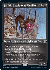 Falthis, Shadowcat Familiar (Foil Etched) [Commander Legends] | Tabernacle Games
