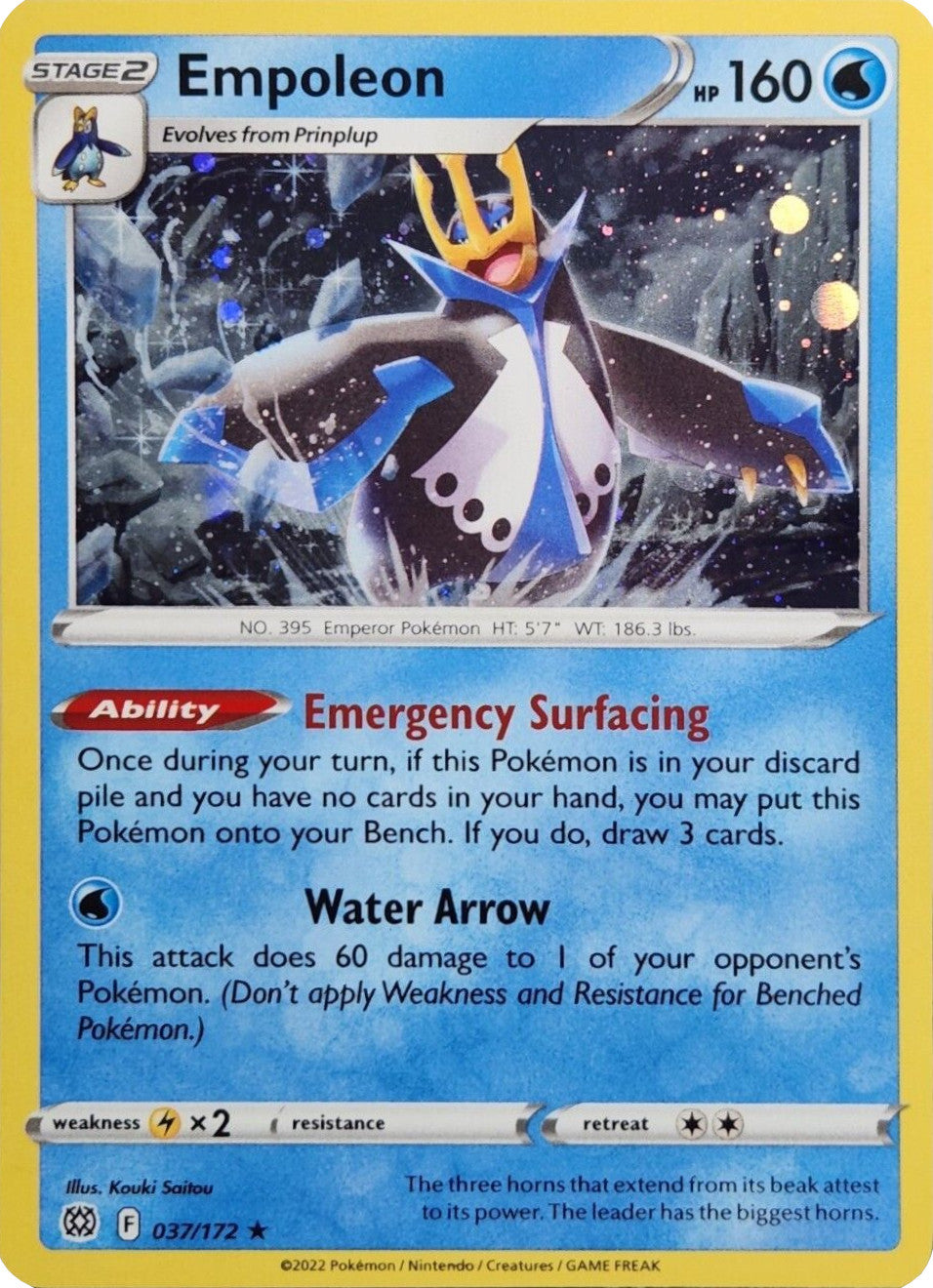 Empoleon (037/172) (Cosmos Holo) [Sword & Shield: Brilliant Stars] | Tabernacle Games