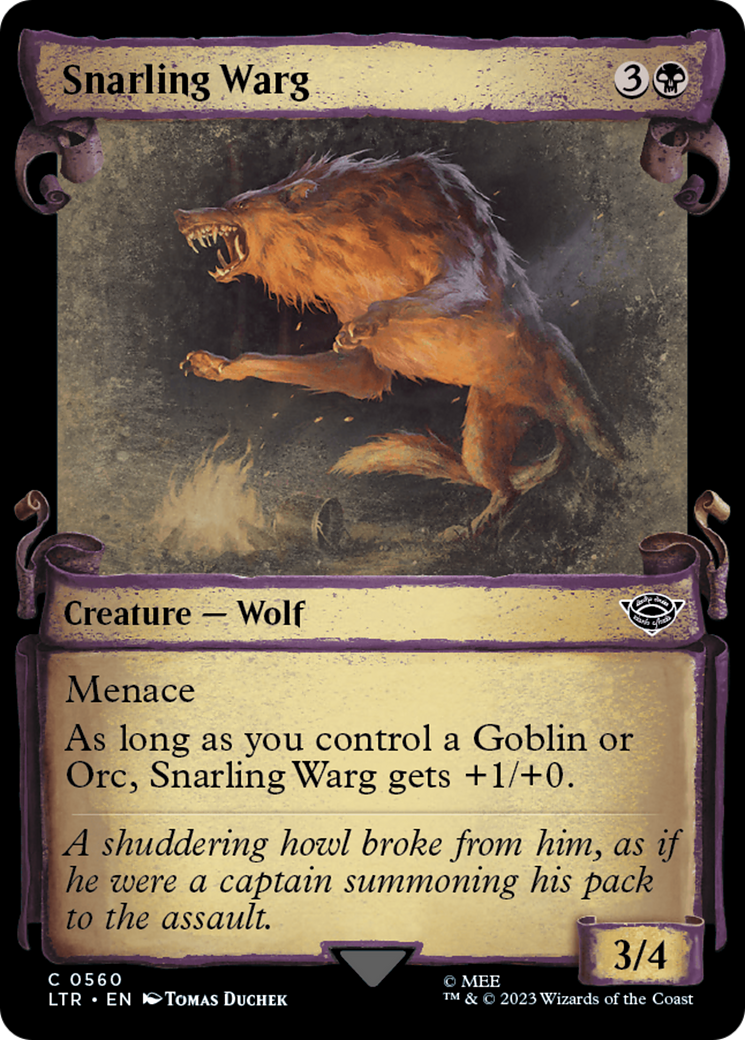 Snarling Warg [The Lord of the Rings: Tales of Middle-Earth Showcase Scrolls] | Tabernacle Games