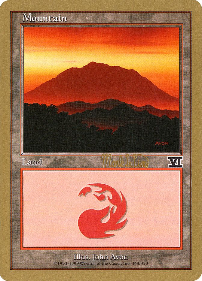 Mountain (mlp346a) (Mark Le Pine) [World Championship Decks 1999] | Tabernacle Games
