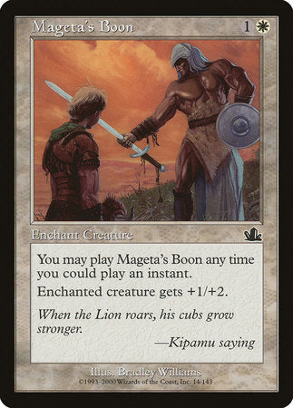 Mageta's Boon [Prophecy] | Tabernacle Games