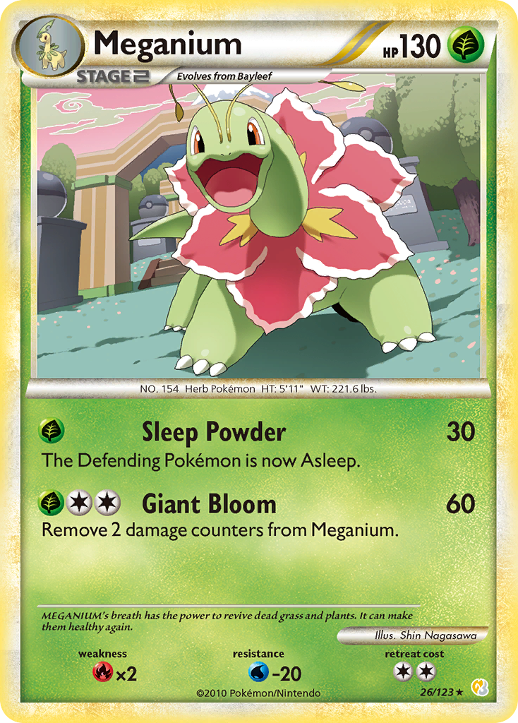 Meganium (26/123) [HeartGold & SoulSilver: Base Set] | Tabernacle Games