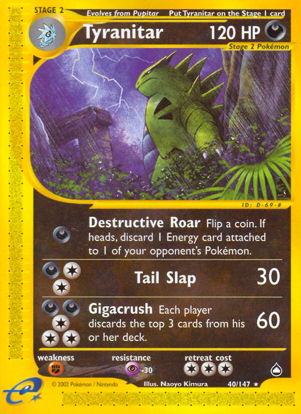 Tyranitar (40/147) [Aquapolis] | Tabernacle Games