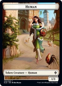 Human // Beast Double-sided Token (Challenger 2021) [Unique and Miscellaneous Promos] | Tabernacle Games
