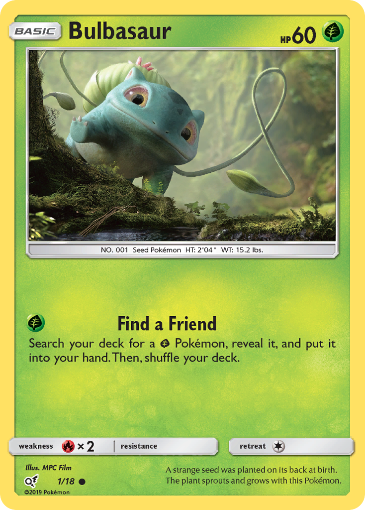 Bulbasaur (1/18) [Sun & Moon: Detective Pikachu] | Tabernacle Games