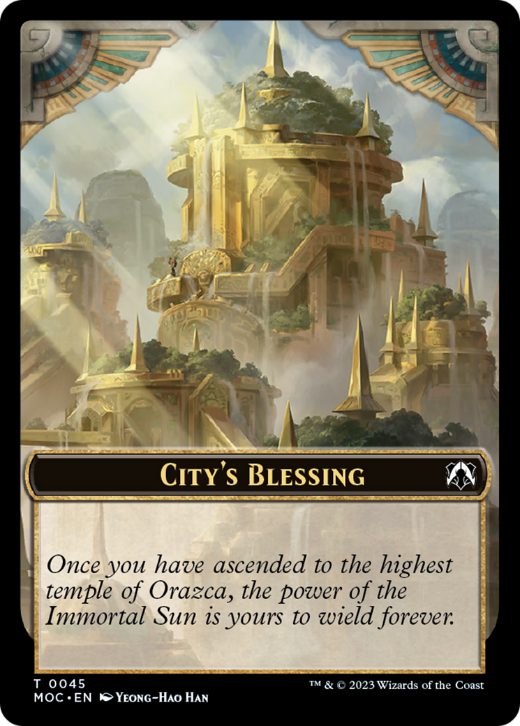 Elephant // City's Blessing Double-Sided Token [March of the Machine Commander Tokens] | Tabernacle Games