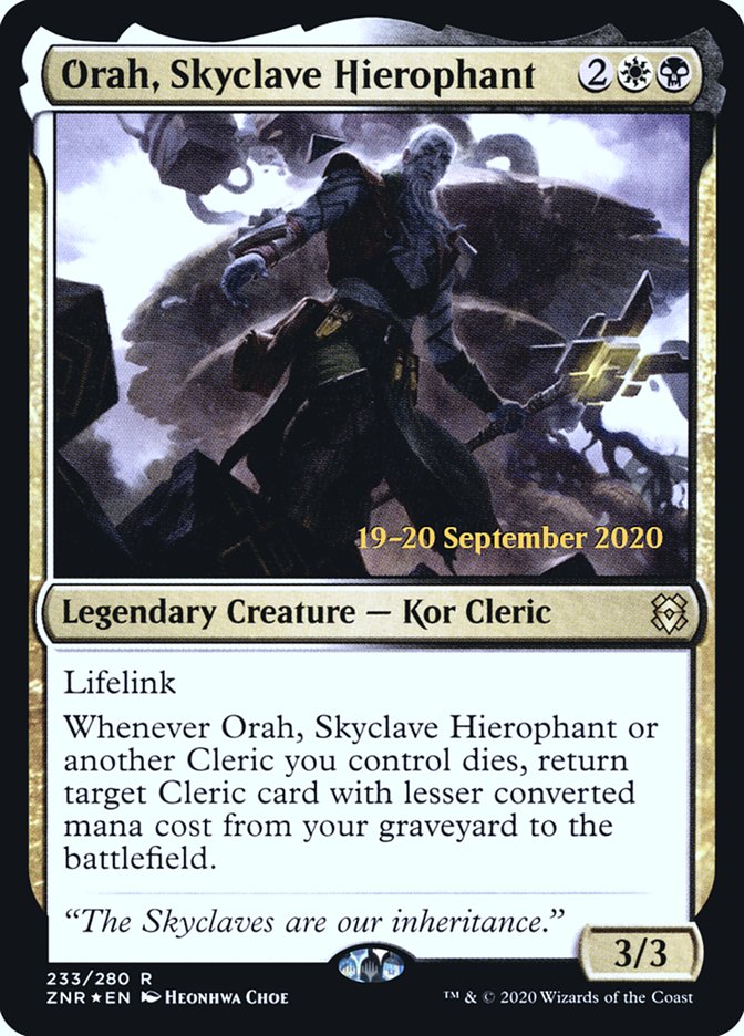 Orah, Skyclave Hierophant  [Zendikar Rising Prerelease Promos] | Tabernacle Games