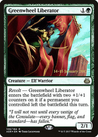 Greenwheel Liberator [Aether Revolt Promos] | Tabernacle Games