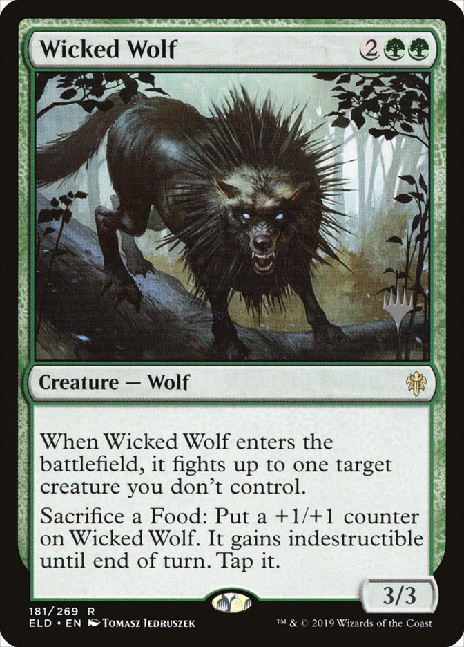 Wicked Wolf (Promo Pack) [Throne of Eldraine Promos] | Tabernacle Games