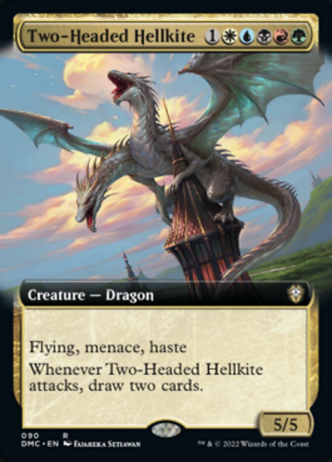 Two-Headed Hellkite (Extended Art) [Dominaria United Commander] | Tabernacle Games