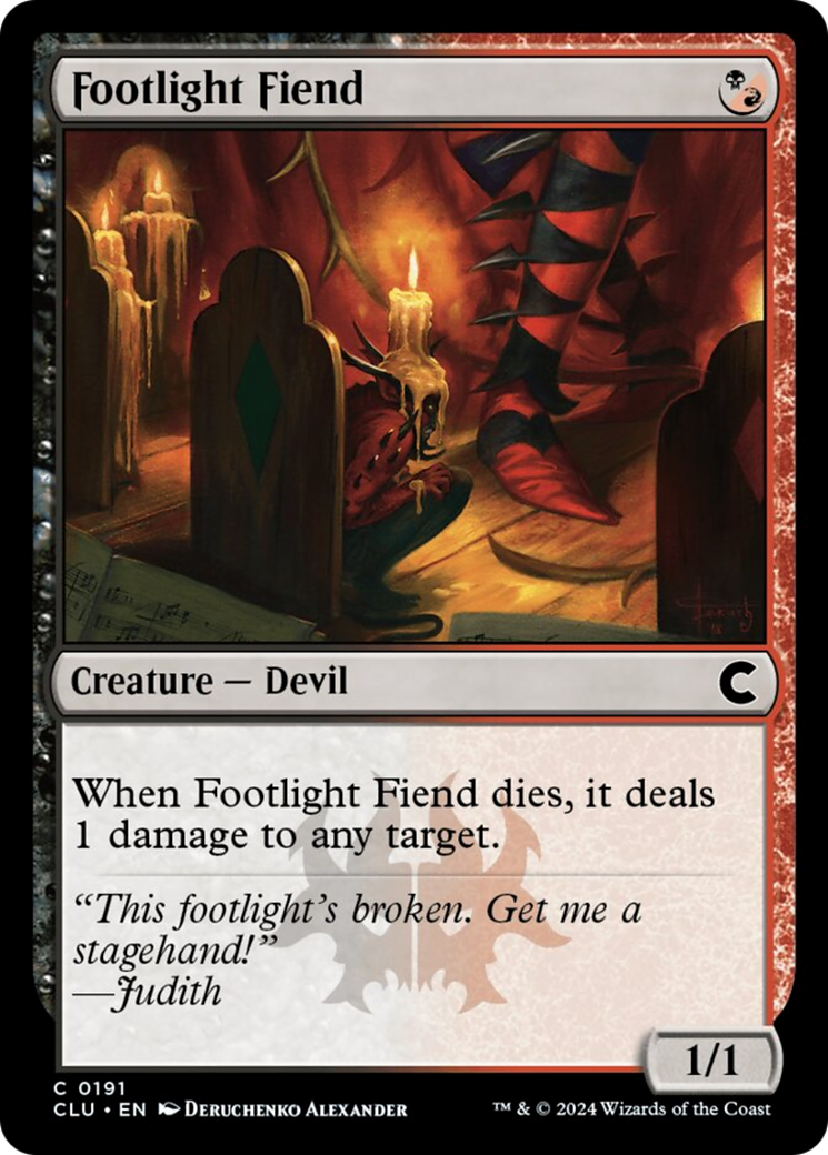 Footlight Fiend [Ravnica: Clue Edition] | Tabernacle Games