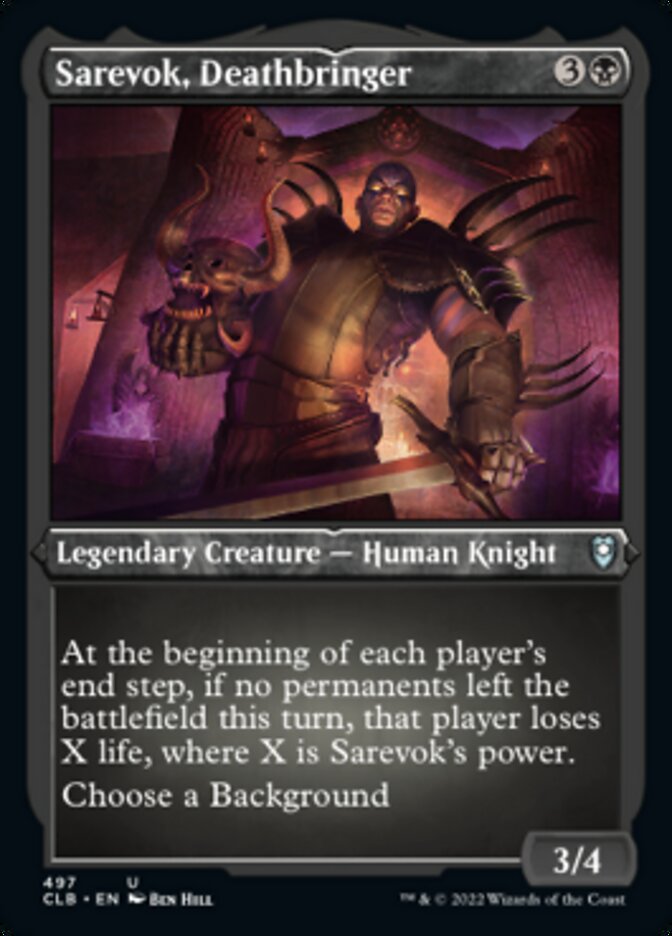 Sarevok, Deathbringer (Foil Etched) [Commander Legends: Battle for Baldur's Gate] | Tabernacle Games