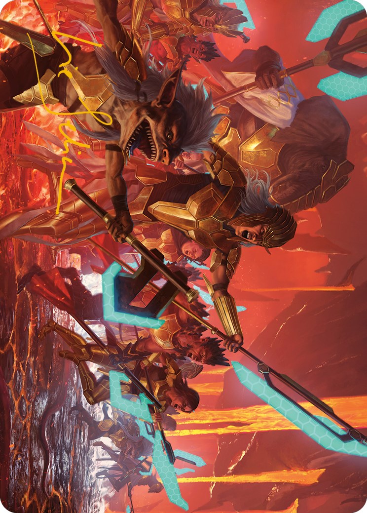 Roar of Resistance Art Card (Gold-Stamped Signature) [Phyrexia: All Will Be One Art Series] | Tabernacle Games