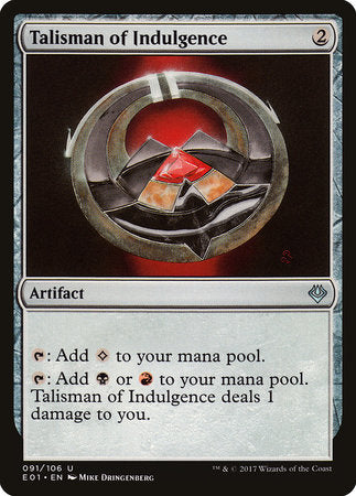 Talisman of Indulgence [Archenemy: Nicol Bolas] | Tabernacle Games
