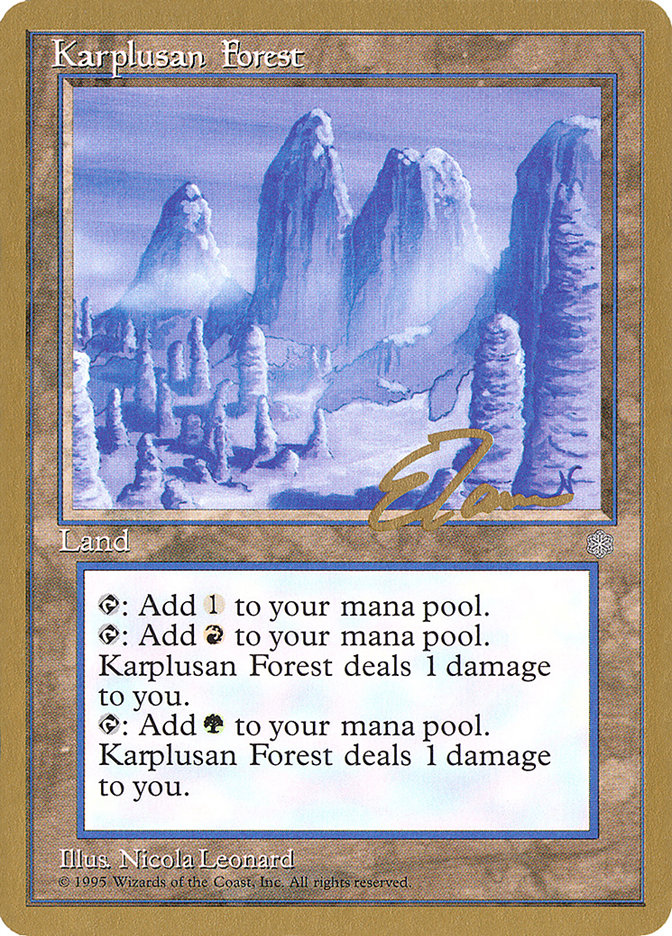 Karplusan Forest (Eric Tam) [Pro Tour Collector Set] | Tabernacle Games