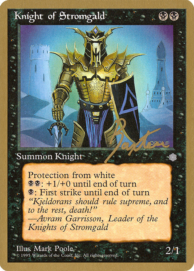 Knight of Stromgald (George Baxter) [Pro Tour Collector Set] | Tabernacle Games