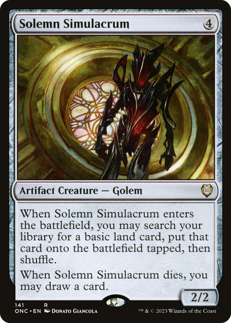 Solemn Simulacrum [Phyrexia: All Will Be One Commander] | Tabernacle Games