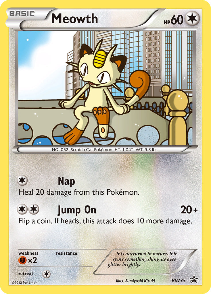 Meowth (BW35) (Cosmos Holo) [Black & White: Black Star Promos] | Tabernacle Games