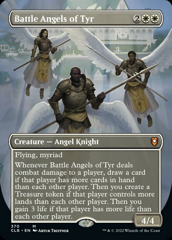 Battle Angels of Tyr (Borderless Alternate Art) [Commander Legends: Battle for Baldur's Gate] | Tabernacle Games