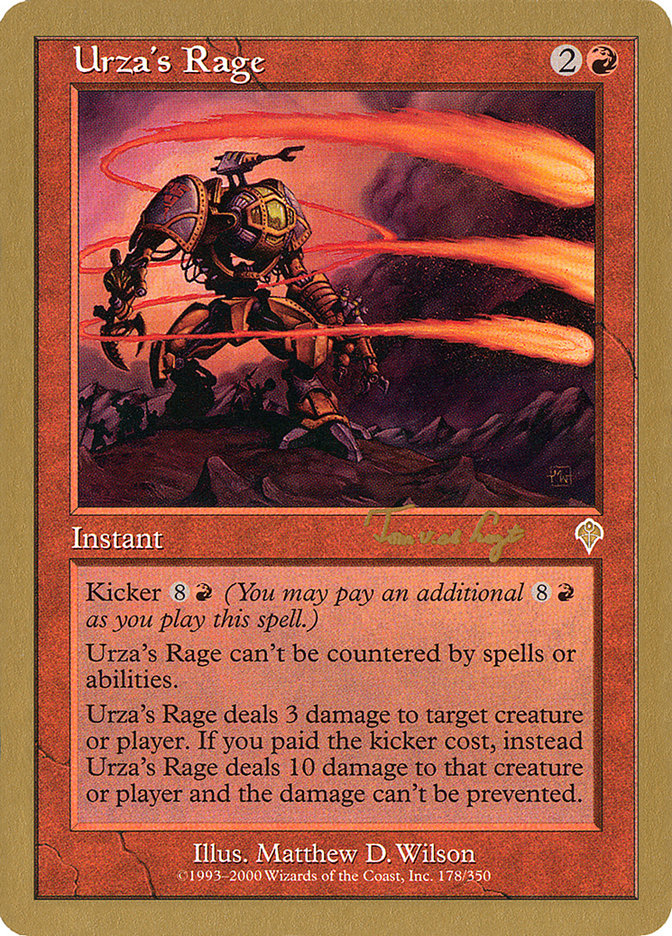 Urza's Rage (Tom van de Logt) [World Championship Decks 2001] | Tabernacle Games